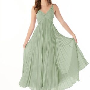 Azazie Dusty Sage Raychelle Bridesmaid dress